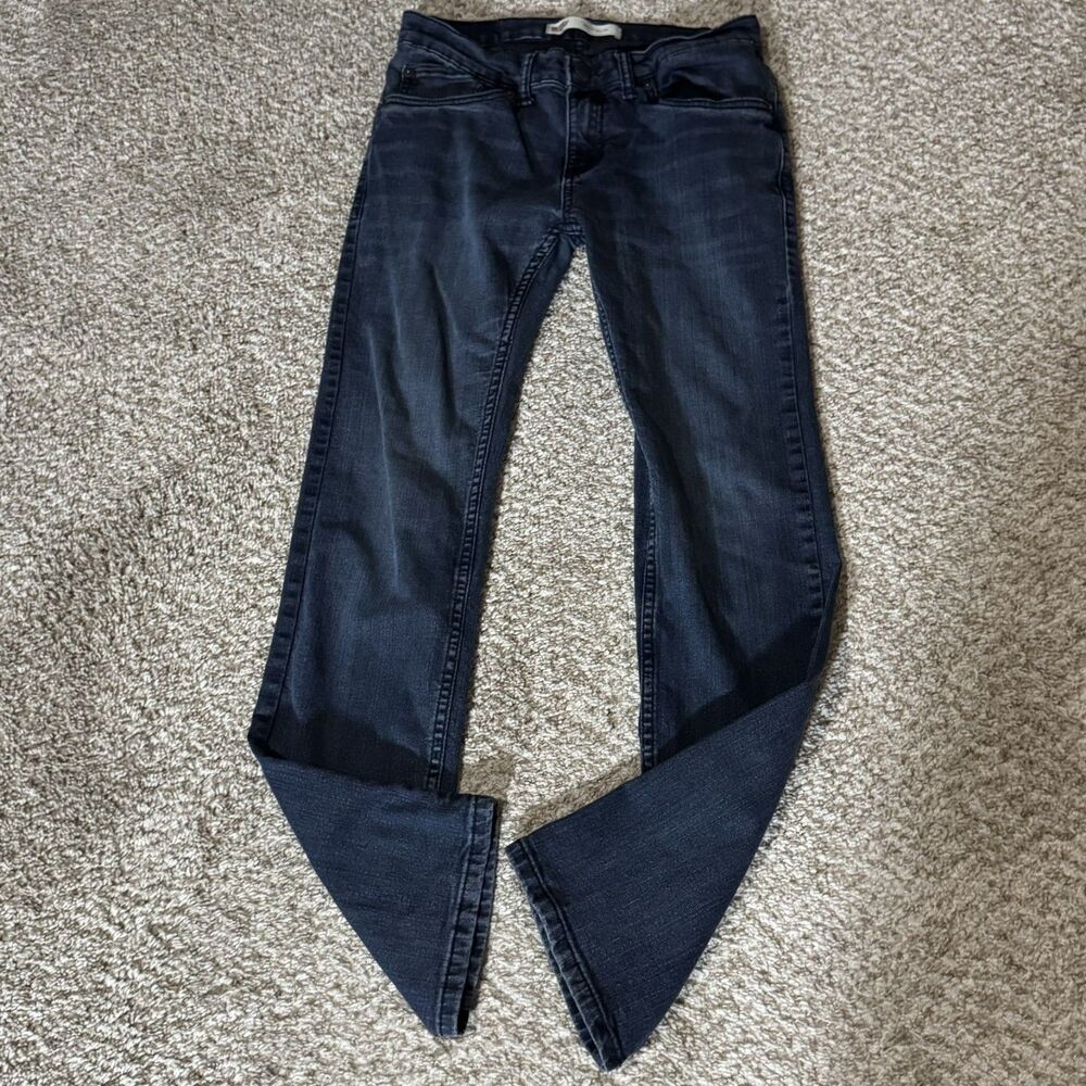 Levis 511 Slim Jeans Boys 18 Reg W29 L29 Dark Wash Blue Stretch Denim